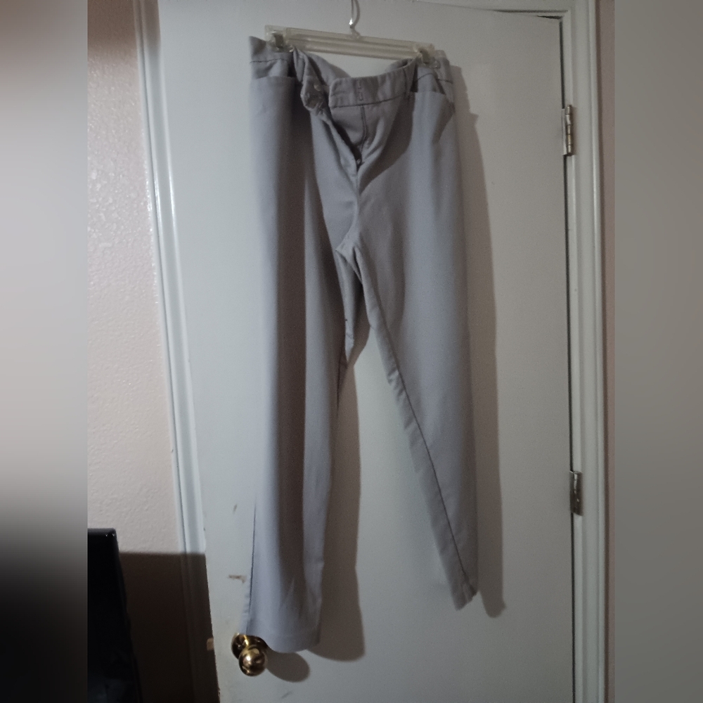 Gray pant suit